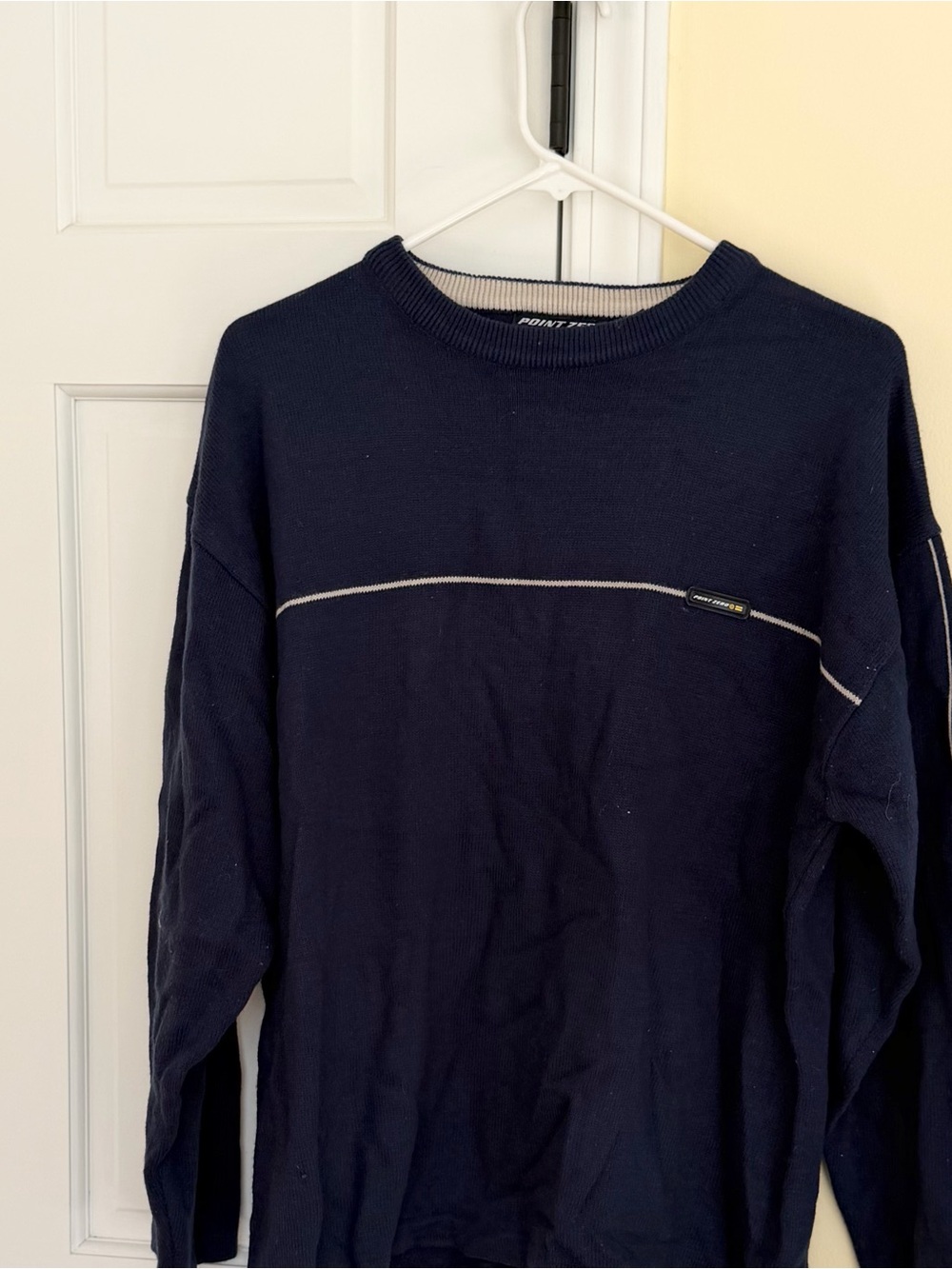Point Zero Navy Crewneck Sweater